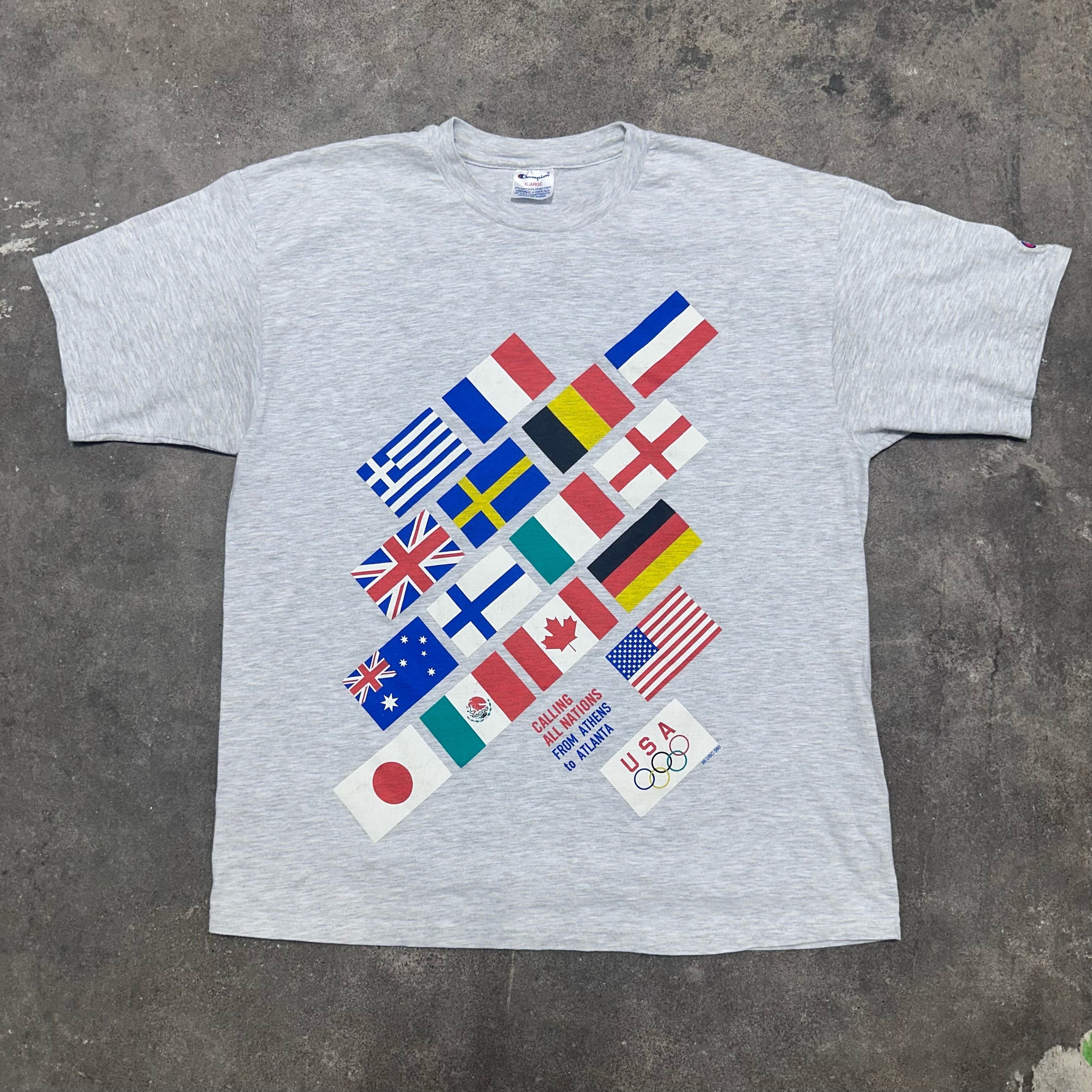 Grey Olympic Flags T-Shirt - XL