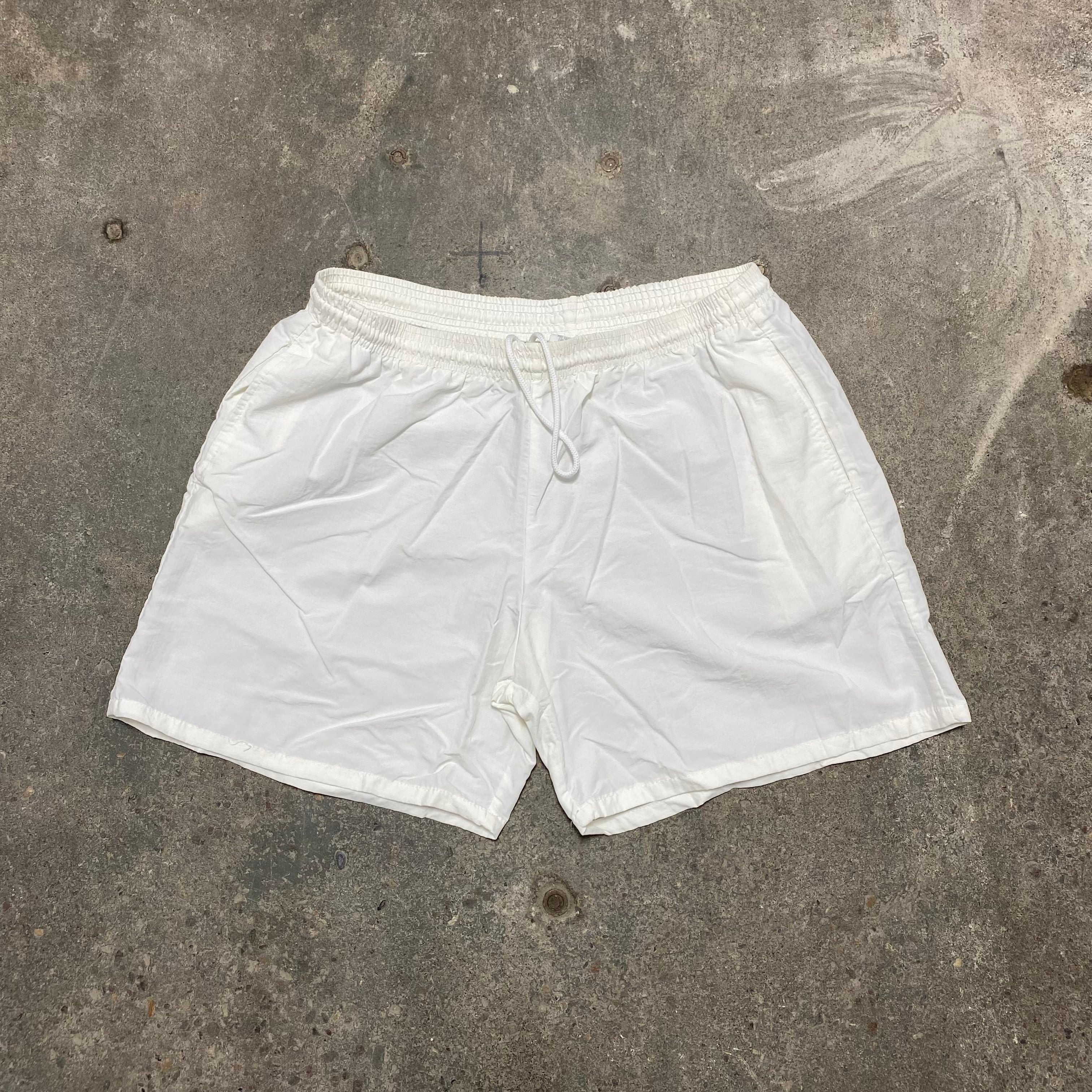 White Athletic Shorts - L