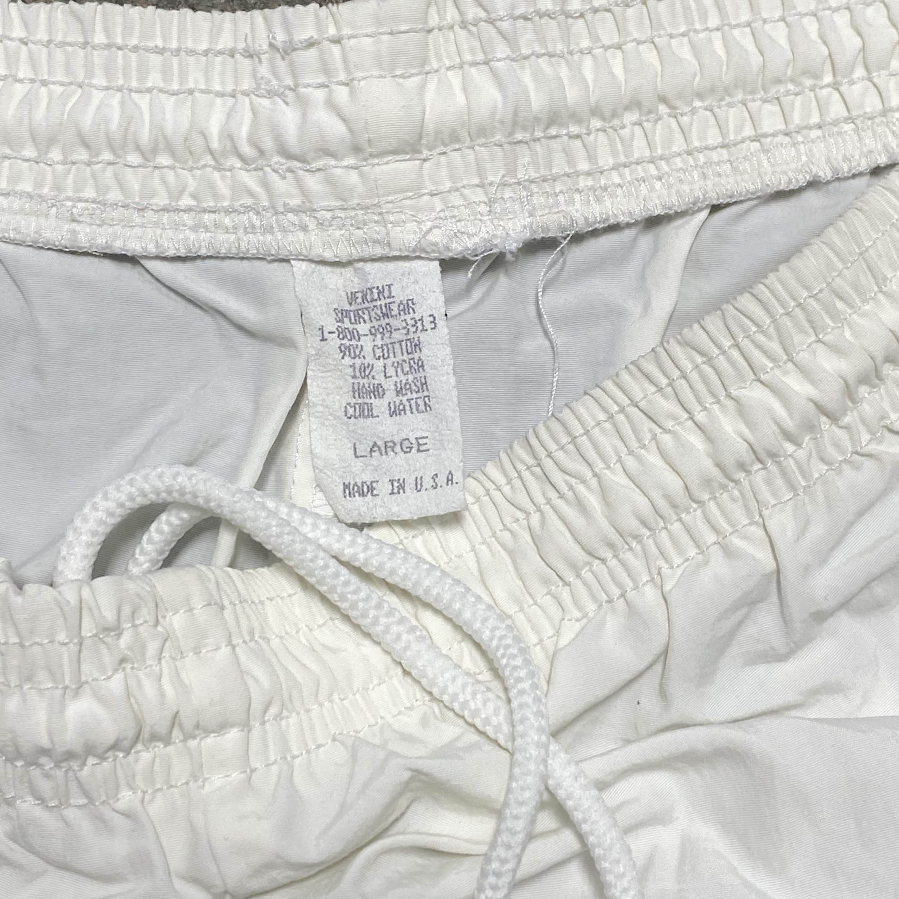 White Athletic Shorts - L
