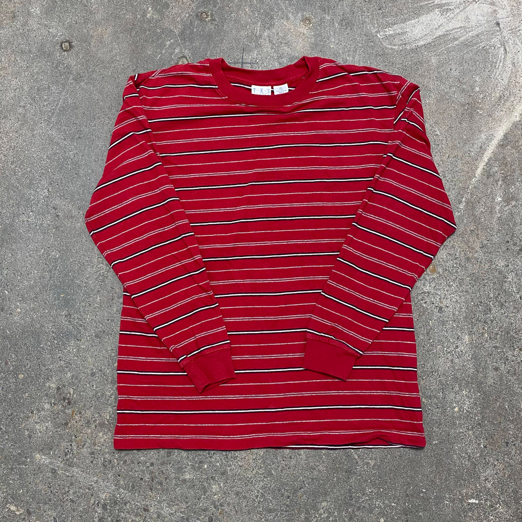 Red Striped Long Sleeve Shirt - XL