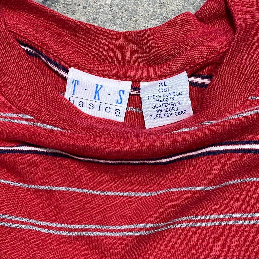Red Striped Long Sleeve Shirt - XL