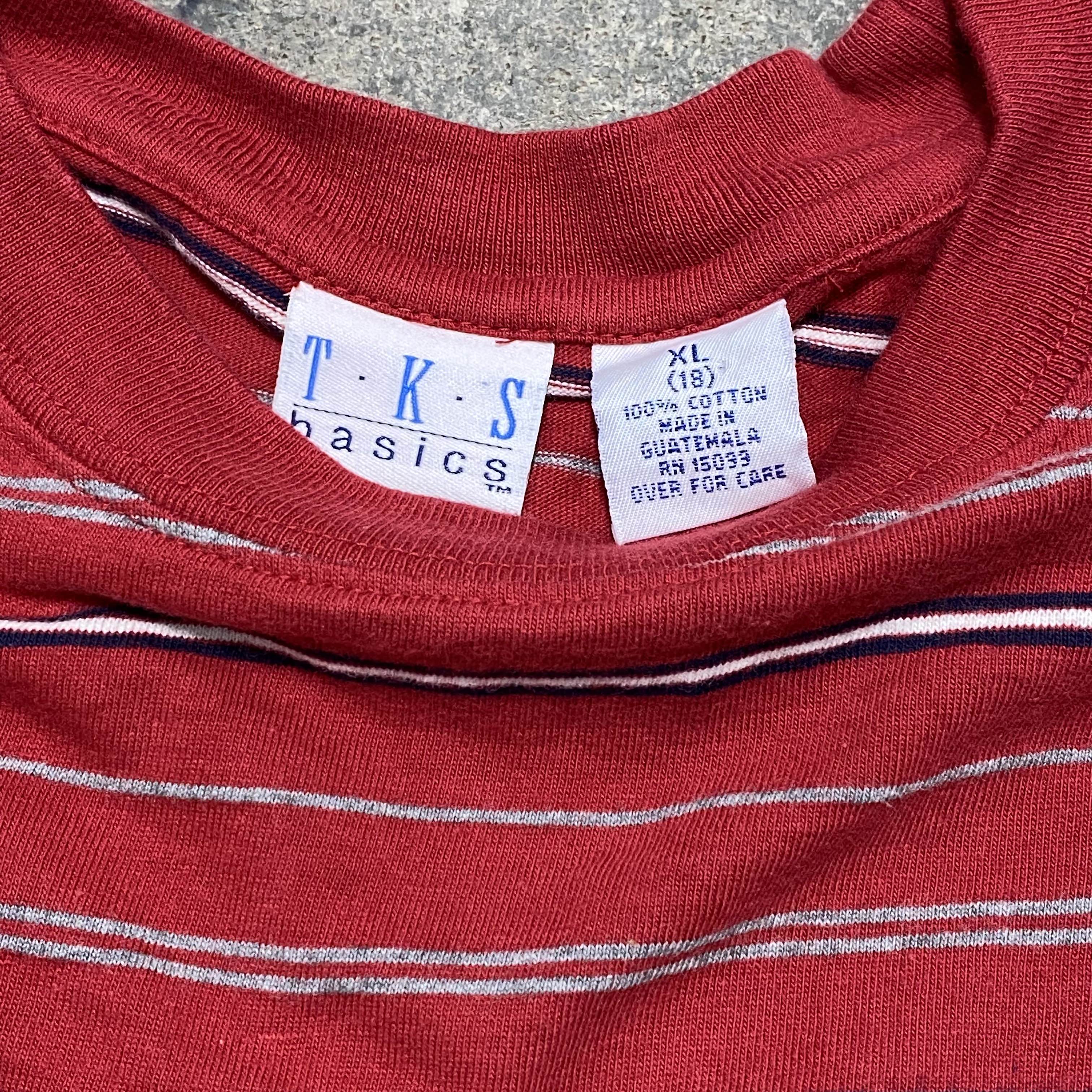 Red Striped Long Sleeve Shirt - XL