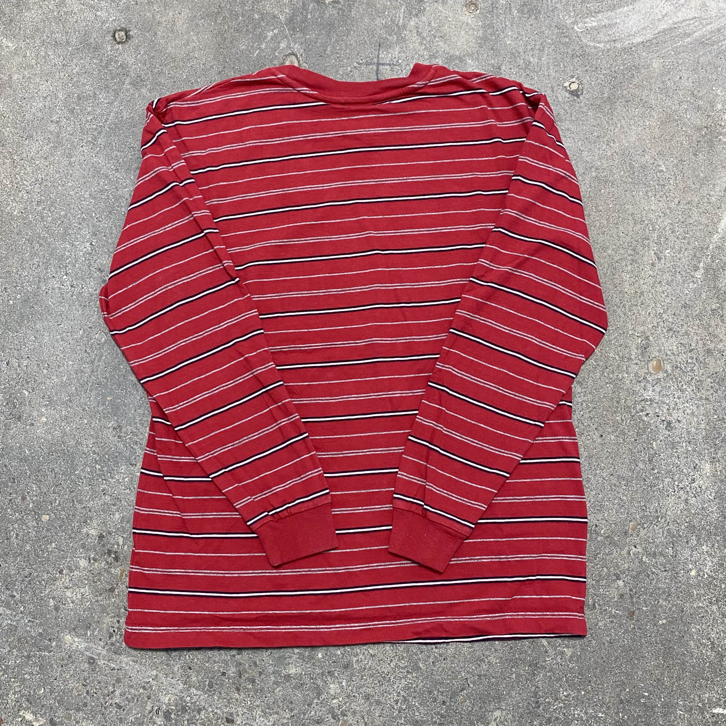 Red Striped Long Sleeve Shirt - XL