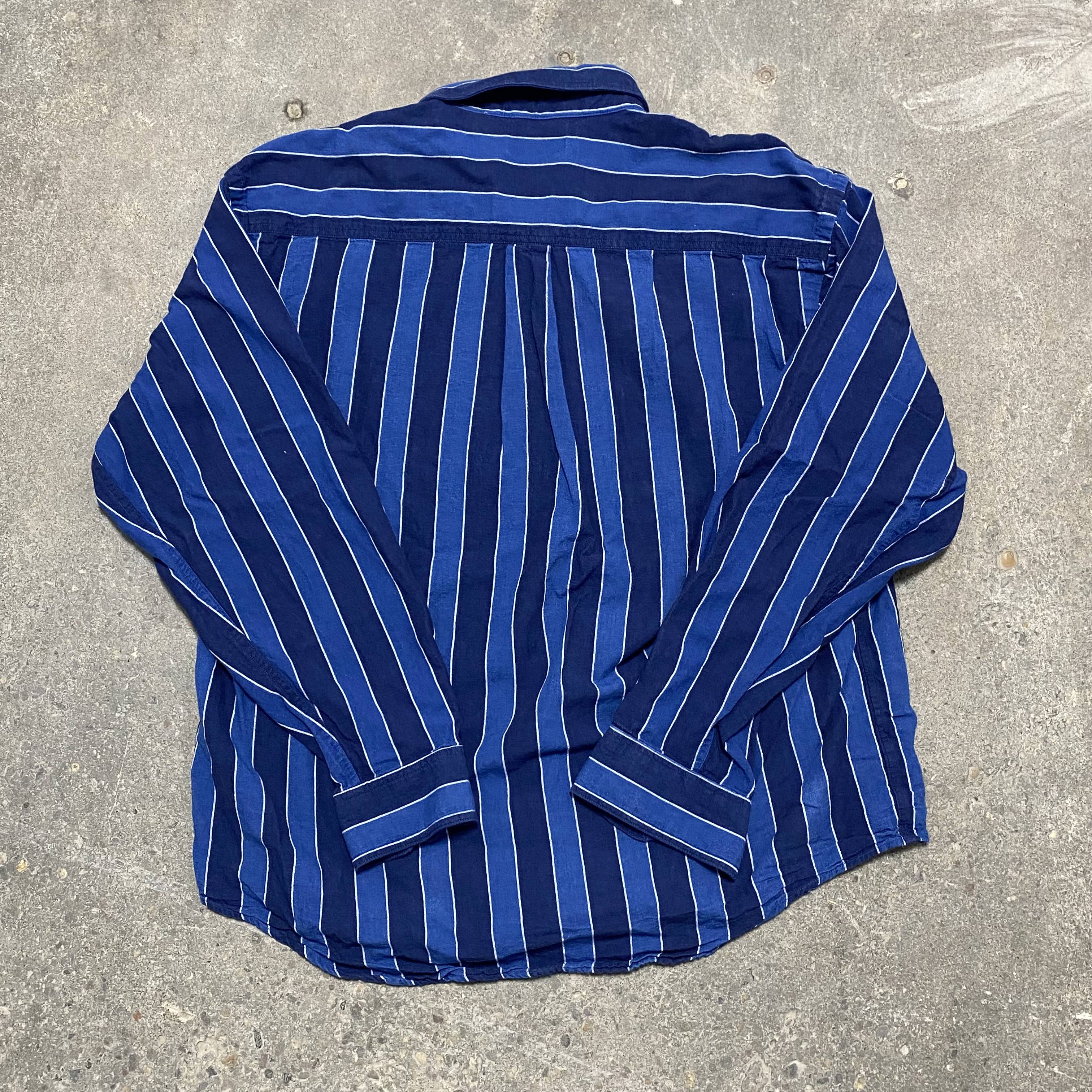 Blue L.L. Bean Striped Shirt - L