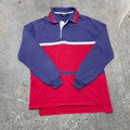 Striped Chesterfield Long Sleeve Polo - L