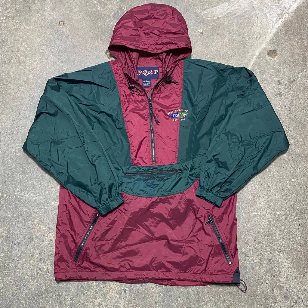 Red Jansport Herr's Windbreaker - L
