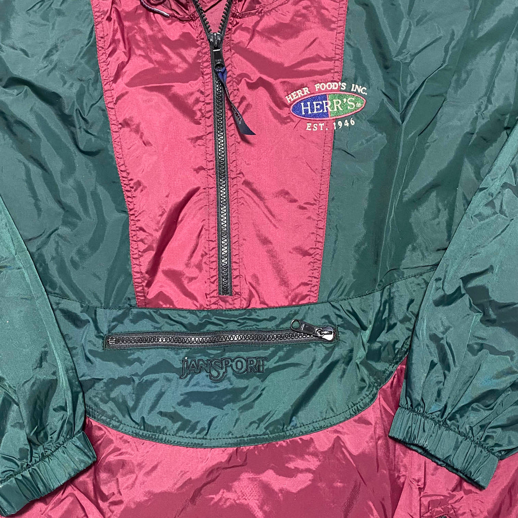 Red Jansport Herr's Windbreaker - L