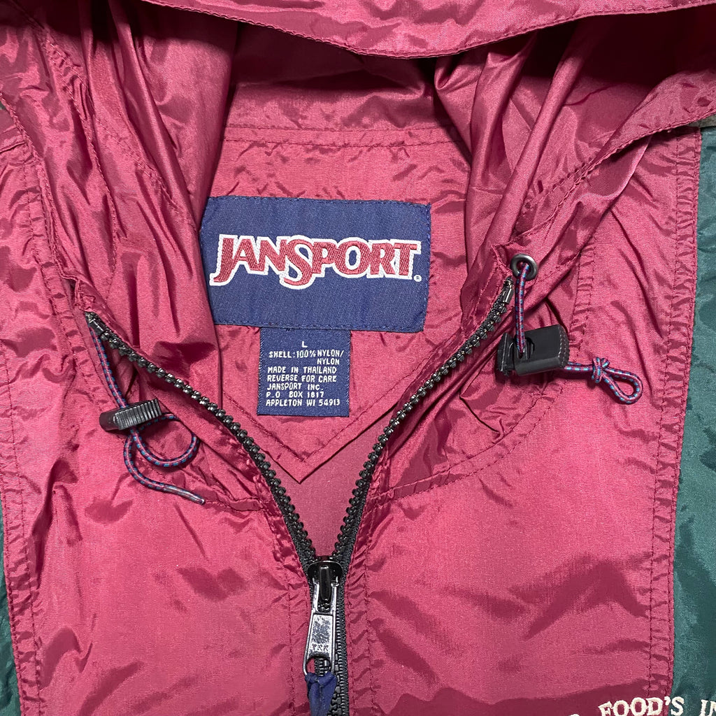 Red Jansport Herr's Windbreaker - L
