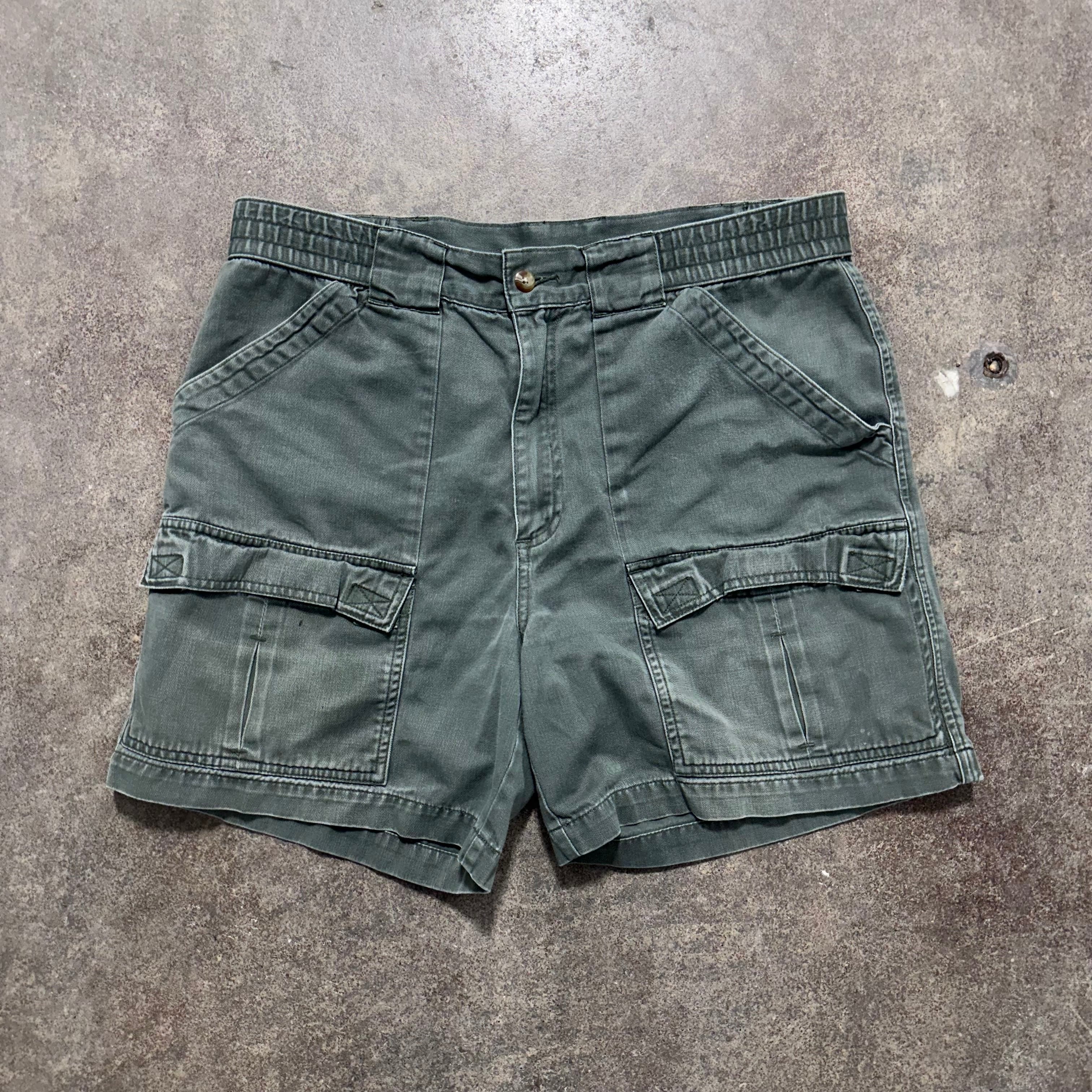 Green Cargo Shorts - 35