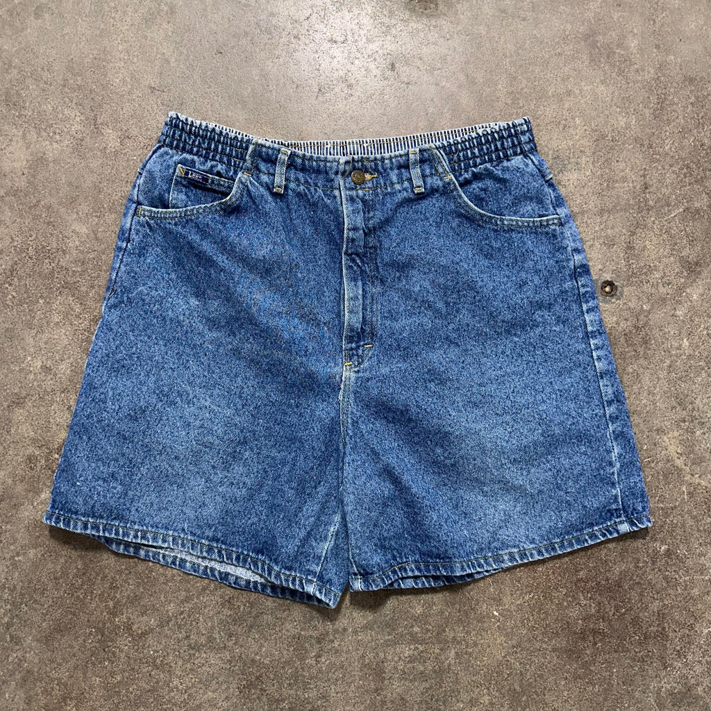 Dark Wash Lee Denim Shorts - 32