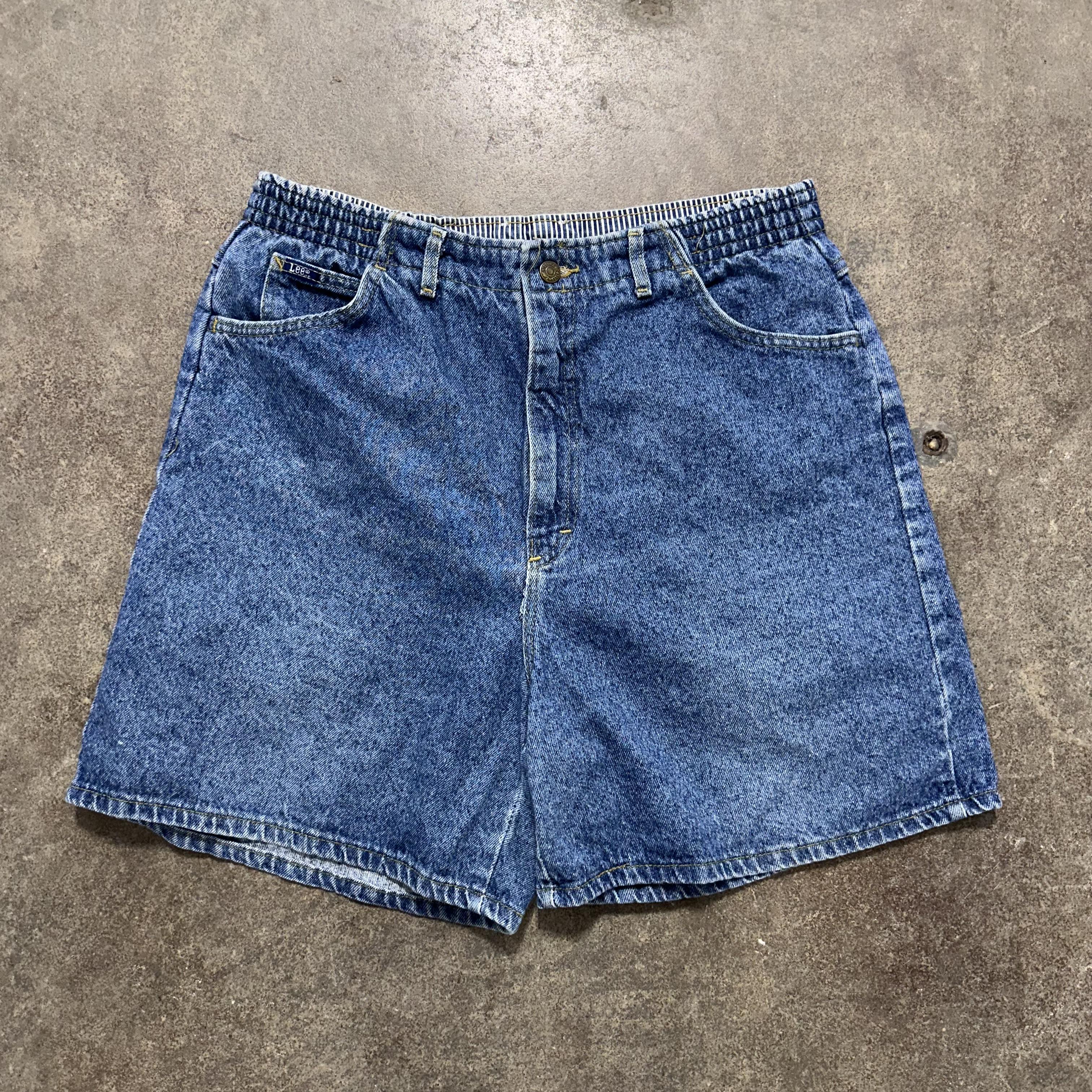 Dark Wash Lee Denim Shorts - 32