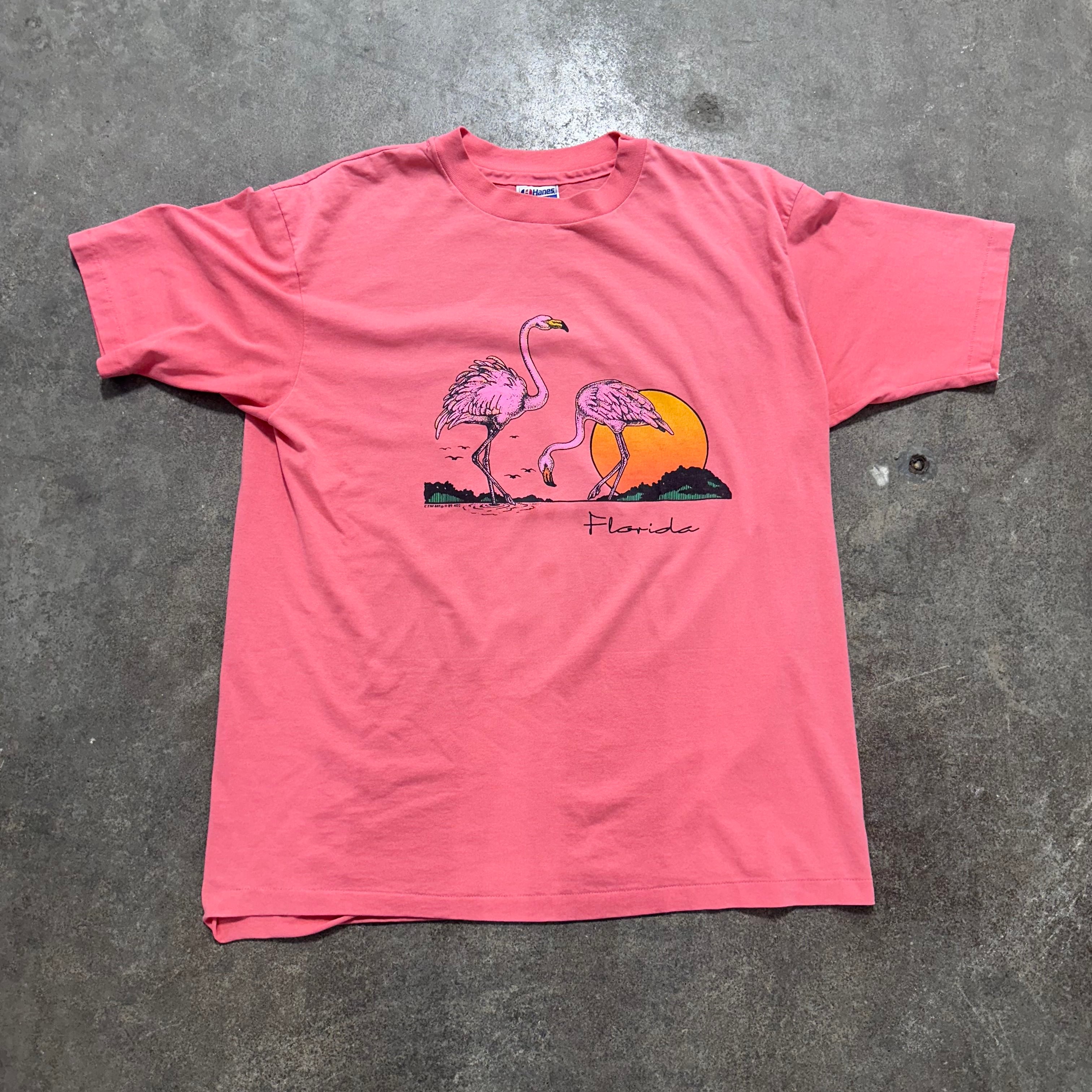 Pink Florida Flamingo T-Shirt - XL
