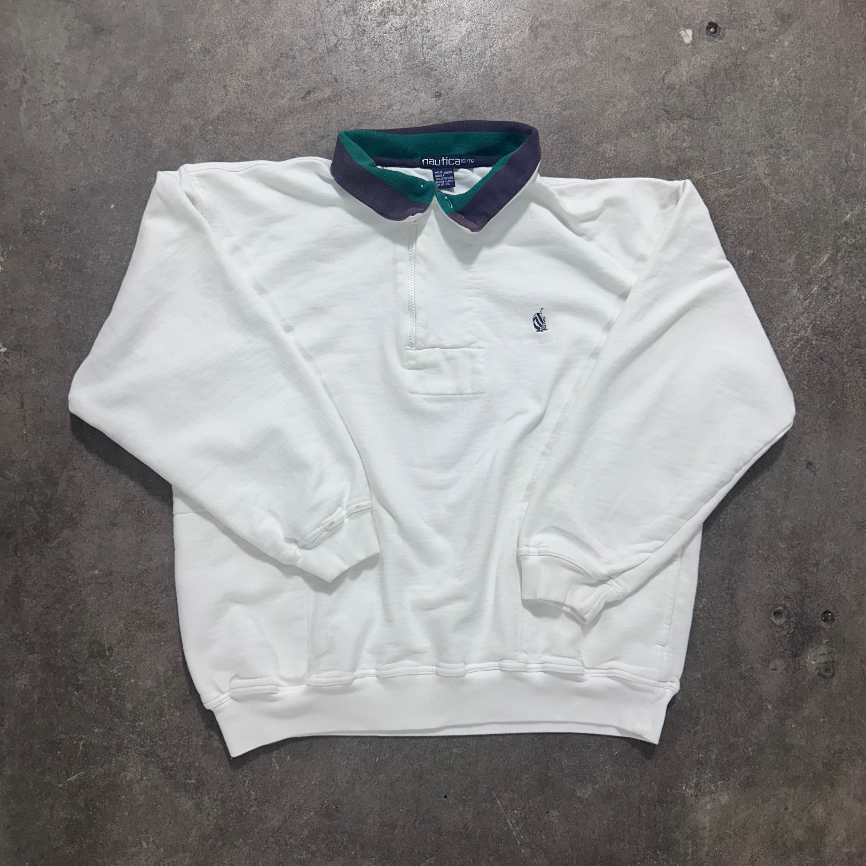 White Nautica Quarter Zip - XL