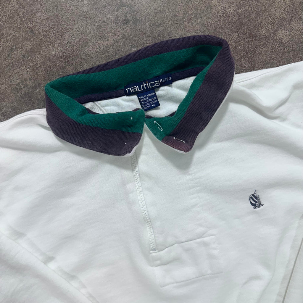 White Nautica Quarter Zip - XL