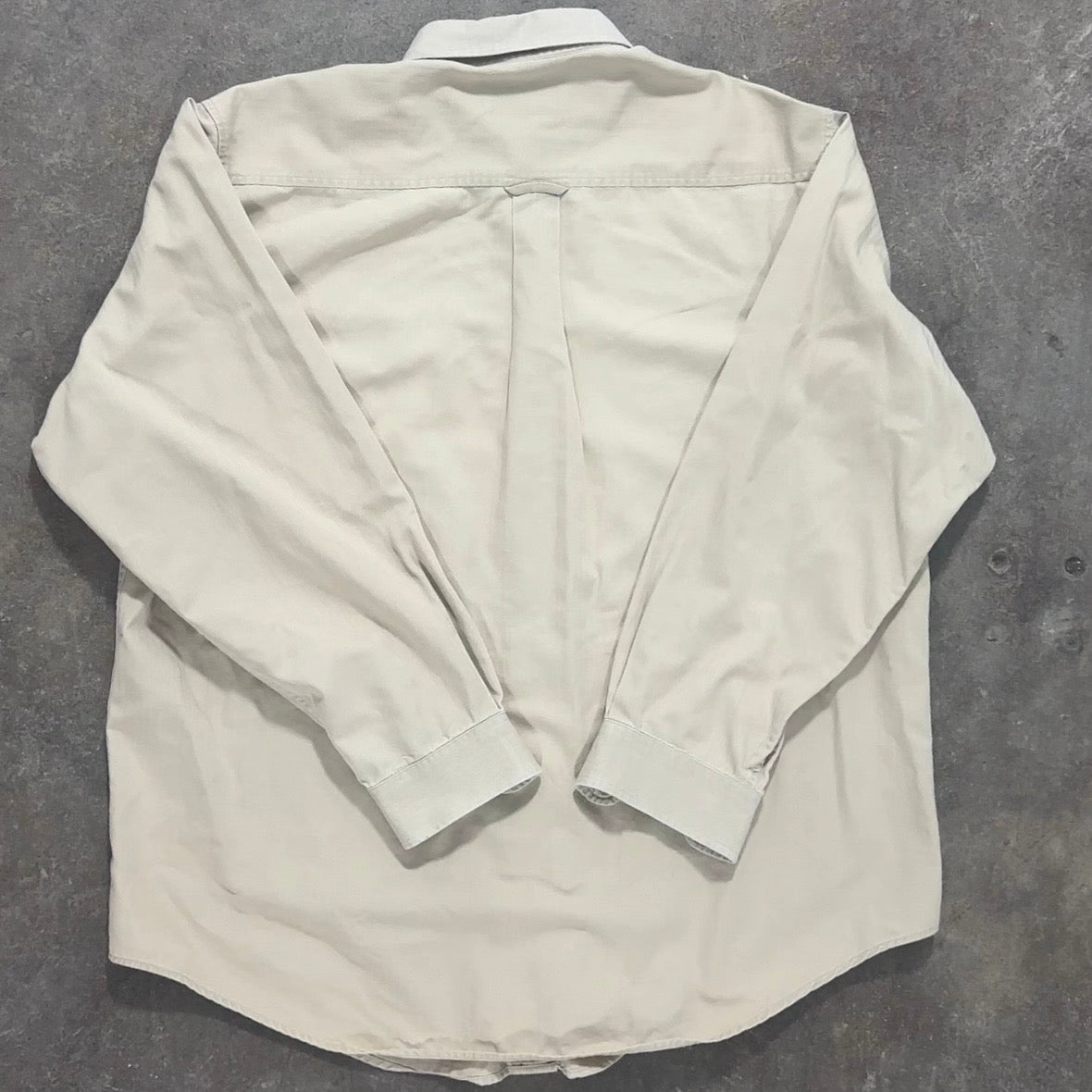 Beige Lord & Taylor Striped Shirt - L