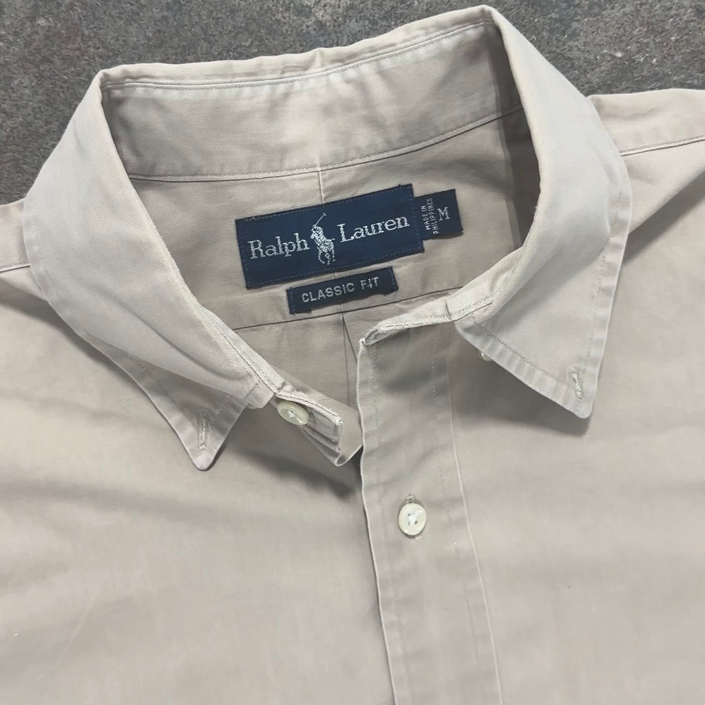 Beige Ralph Lauren Shirt - M