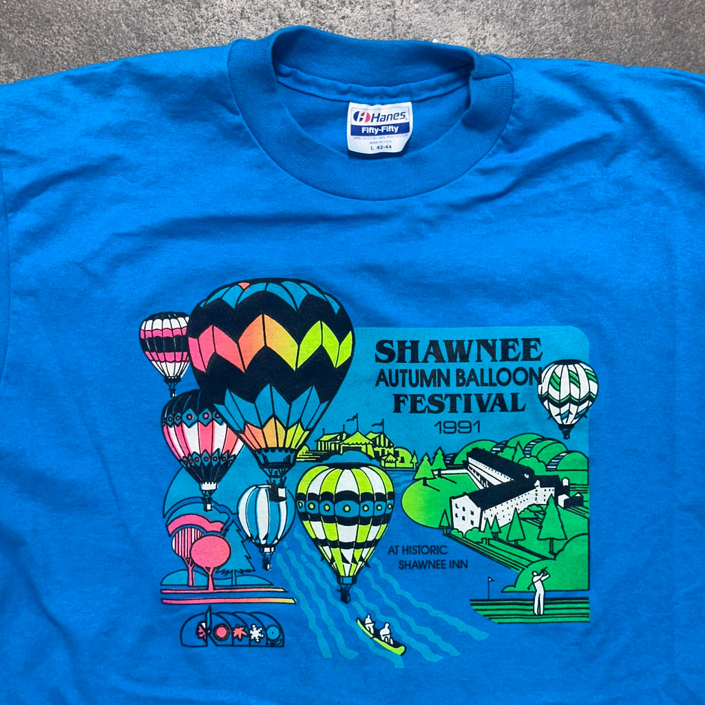 Blue Shawnee Balloon Festival T-Shirt - L